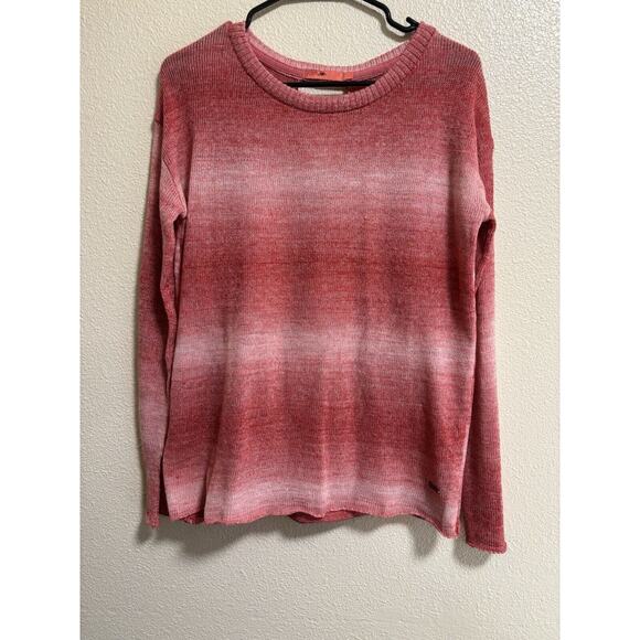 Prana Nightingale Size M Sweater Twisted Open Back Pink Ombre Wool Blend Ballet - Picture 1 of 10